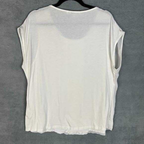 Boden Top Womens 16 Cream Short Sleeve Preppy Career Minimalist Blouse Neutral - Picture 4 of 11